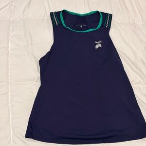 Sofibella Navy Top with Green Trim